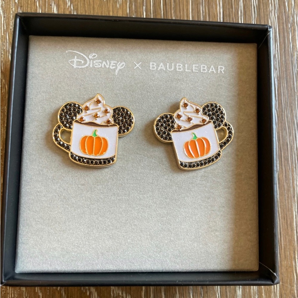 Disney x baublebar halloween mickey pumpkin spice earrings